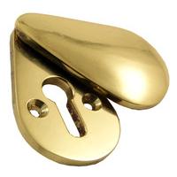 Brass Pear Drop Covered Keyhole Cover 44x25mm