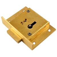 brass drawer lock 4 lever 51mm