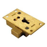 brass straight cabinet lock 2 lever 51mm