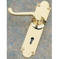 Brass Unlacquered Lock Door Handle Set