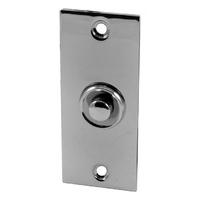 bright chrome door bell 76x32mm