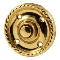 brass rope effect round door bell 60mm