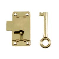 Brassed Cabinet Lock 50mm