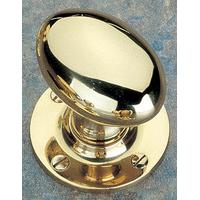 Brass Unlacquered Oval Door Knob Set