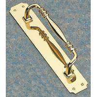 Brass Unlacquered Pull Handle On Plate 305x57mm