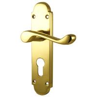 brass epsom euro handle set