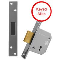 british standard 5 lever deadlock keyed alike