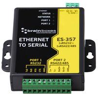 Brainboxes ES-357 1 Port RS232 and 1 Port RS422/485 Ethernet to Se...