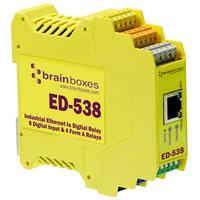 Brainboxes ED-538 Ethernet to 4 Relays and 8 Digital Inputs + RS48...