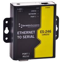 brainboxes es 246 1 port rs232 ethernet to serial adapter