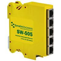 brainboxes sw 505 industrial compact ethernet 5 port switch din ra