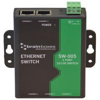 Brainboxes SW-005 5 Port Unmanaged Ethernet Switch Wall Mountable