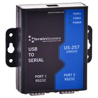 brainboxes us 257 2 port rs232 usb to serial adapter