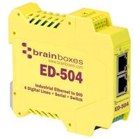 Brainboxes ED-504 Ethernet to 4 Digital IO & RS232/422/485 Serial ...