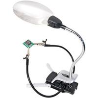 Bresser 7890001 Optik Helping Hand LED Clamp Magnifier Glass