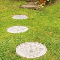 Bradstone, Stepping Stones Half Penny Stepping Stone Autumn Brown, 400 Diameter - 31 Per Pack