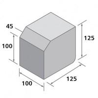 Bradstone, Block Kerbs Red Small Kerb, 125 x 125 x 100 - Individual Unit