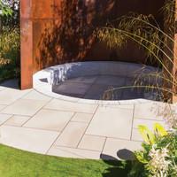 bradstone fine grained natural sandstone paving ochre patio pack 1530  ...