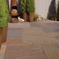 Bradstone, Blended Natural Sandstone Paving Rustic Buff Blend 900 x 600 - 28 Per Pack