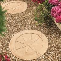 Bradstone, Stepping Stones Compass Stepping Stone Cotswold, 575 Diameter - Individual Unit