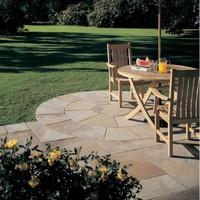 Bradstone, Natural Sandstone Paving Fossil Buff 2 Ring Circle - Pack