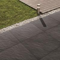 Bradstone, Mode Porcelain Paving Graphite Profiled 600 x 600 x 20 - 60 Per Pack