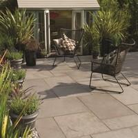 Bradstone, Riverwashed Natural Limestone Paving Steel Grey Patio Pack - 15.30 m2 Per Pack