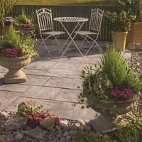 bradstone ashbourne paving weathered grey patio pack 1296m2 per pack