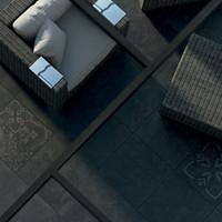 bradstone manzano porcelain paving black 600 x 600 x 20 2 units