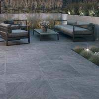 Bradstone, Aspero Porcelain Paving Dark Grey Patio Pack - 18.36 m2 Per Pack