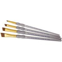 brown taklon paint brushes