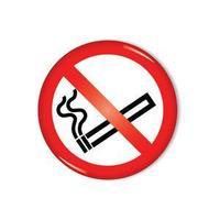 Brushed Aluminium Acrylic Sign (190x45mm) - No Smoking