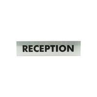 Brushed Aluminium Acrylic Sign (190x45mm) - Reception