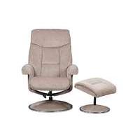 bruges fabric swivel chair and footstool