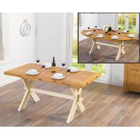 Bruges 165cm Oak and Cream All Sides Extending Table