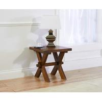 bruges dark solid oak lamp table