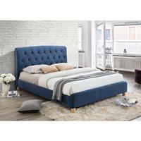 BROMPTON UPHOLSTERED BED in Midnight Blue by Birlea - King