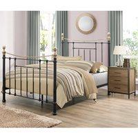 BRONTE METAL BED in Black by Birlea - King