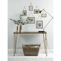 Brass Hairpin Leg Console Table