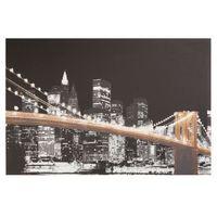 Brooklyn Bridge Skyline Black White & Gold Canvas (W)90cm (H)60cm