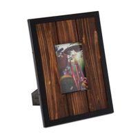 Brown Metal Edge Single Frame Wood Photo Frame (H)220cm x (W)300cm