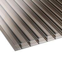 Bronze Mutilwall Polycarbonate Roofing Sheet 2500mm x 1050mm Pack of 5