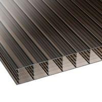 bronze mutilwall polycarbonate roofing sheet 2500mm x 1050mm pack of 5