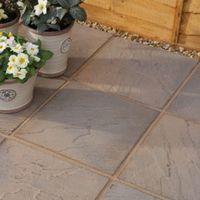 brown blend derbyshire paving slab l450 w450mm pack of 76 1539 m