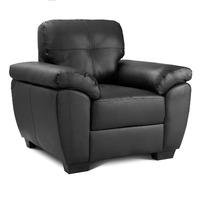 brisbane leather armchair black