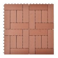 Braune Terrassenfliesen 11 Stk. 30 x 30 cm WPC 1 qm