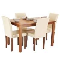 Brompton 117cm Dining Table with 4 Chairs