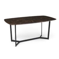 Brown Marble Dining table with iron legs