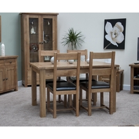 Bramley Oak Extending Dining Table With 4 Dining Chairs