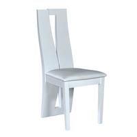 Brooky White Sheen Finish Faux Leather Dining Chair